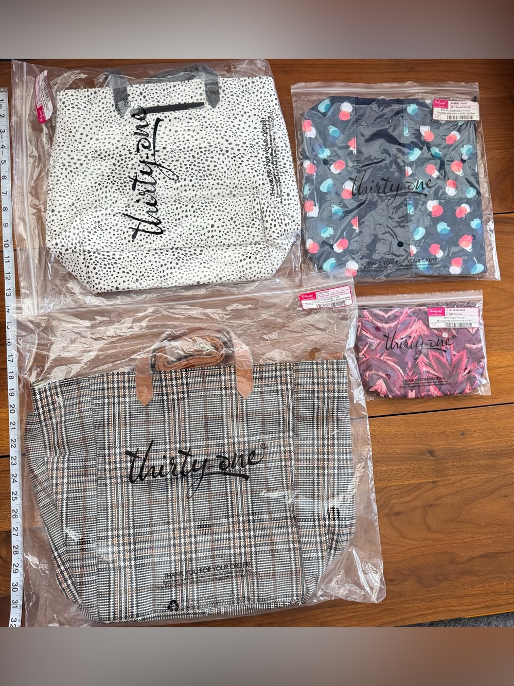 Lot of 4 Thrity One NWT Bags- tote, pouch, more